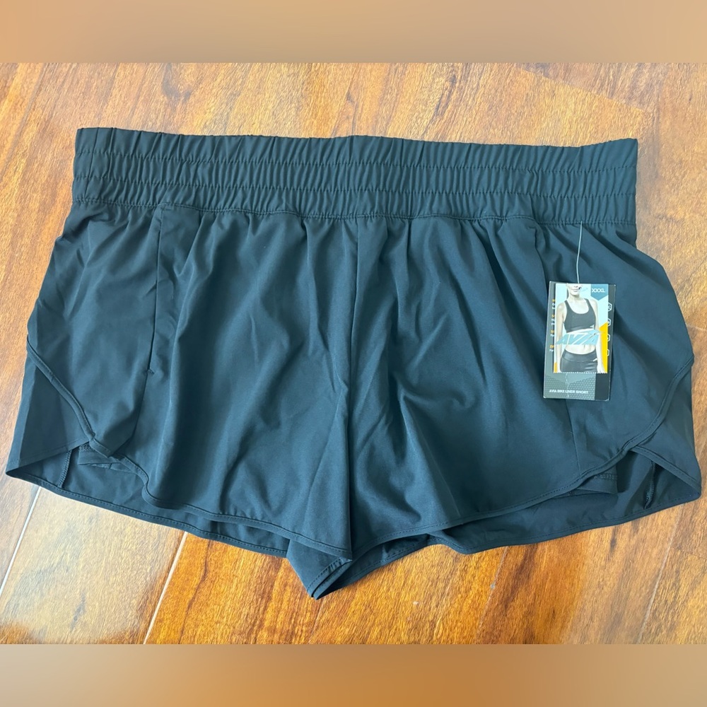 NWT Avia black running shorts with bike liner Plus Size 22 XXXL